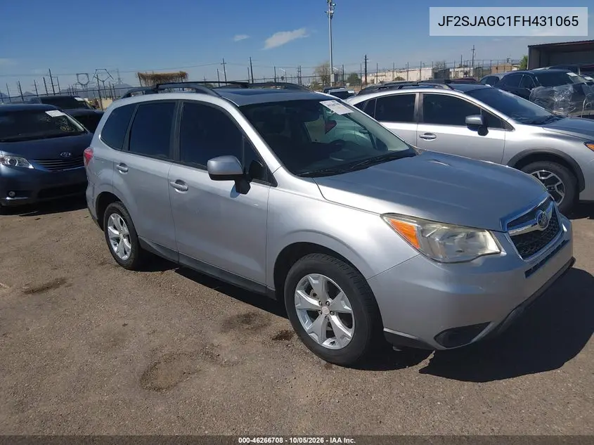 SUBARU FORESTER 2015, VIN JF2SJAGC1FH431065