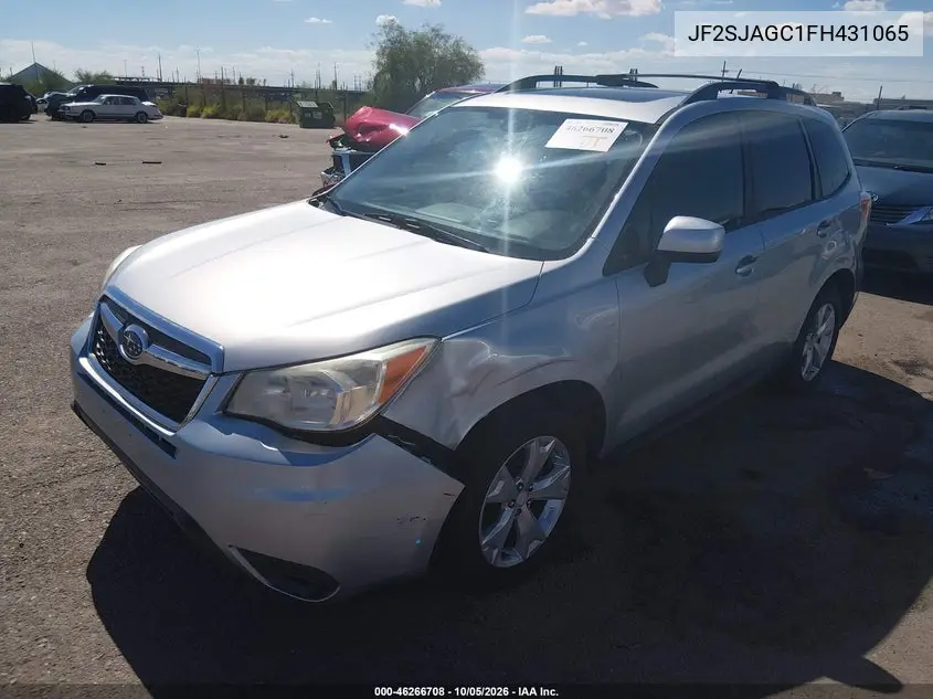 2015 SUBARU FORESTER VIN JF2SJAGC1FH431065 — фото 2