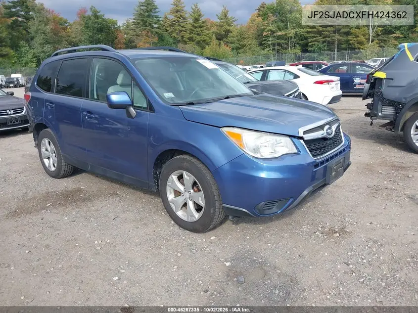 SUBARU FORESTER 2015, VIN JF2SJADCXFH424362