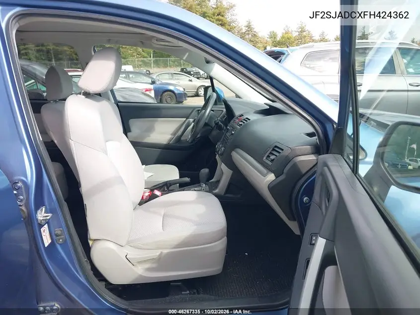 2015 SUBARU FORESTER VIN JF2SJADCXFH424362 — фото 5