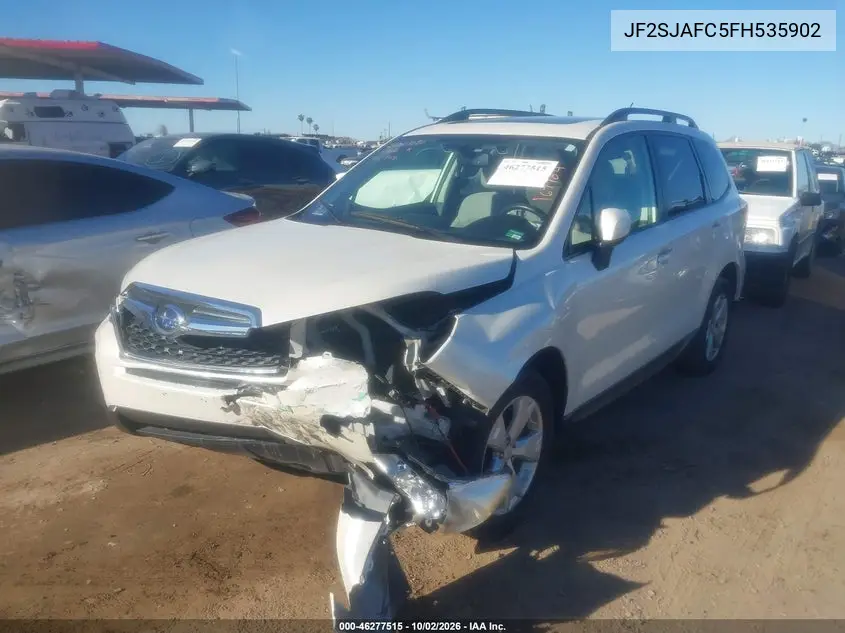 2015 SUBARU FORESTER VIN JF2SJAFC5FH535902 — фото 2