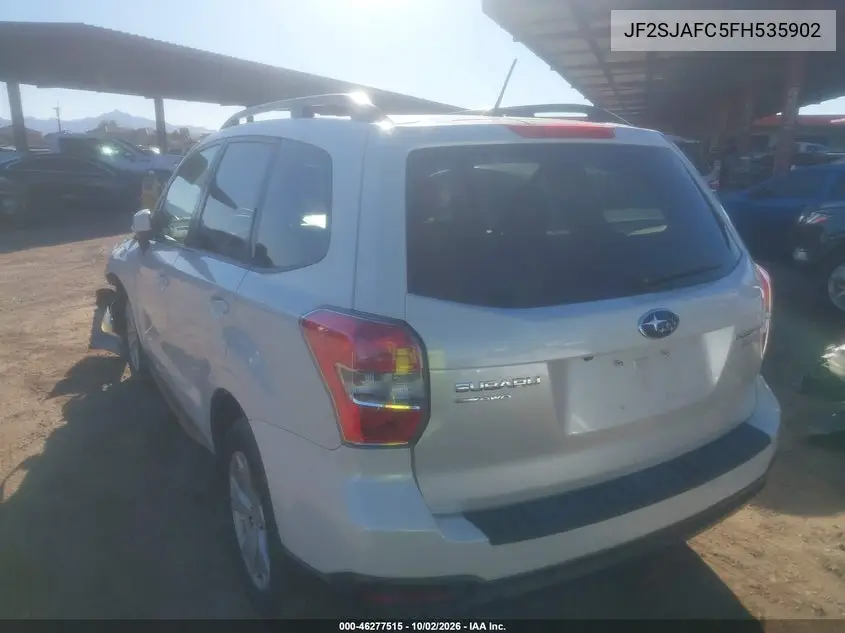 2015 SUBARU FORESTER VIN JF2SJAFC5FH535902 — фото 3