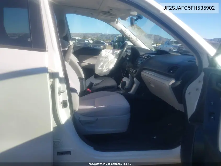 2015 SUBARU FORESTER VIN JF2SJAFC5FH535902 — фото 5