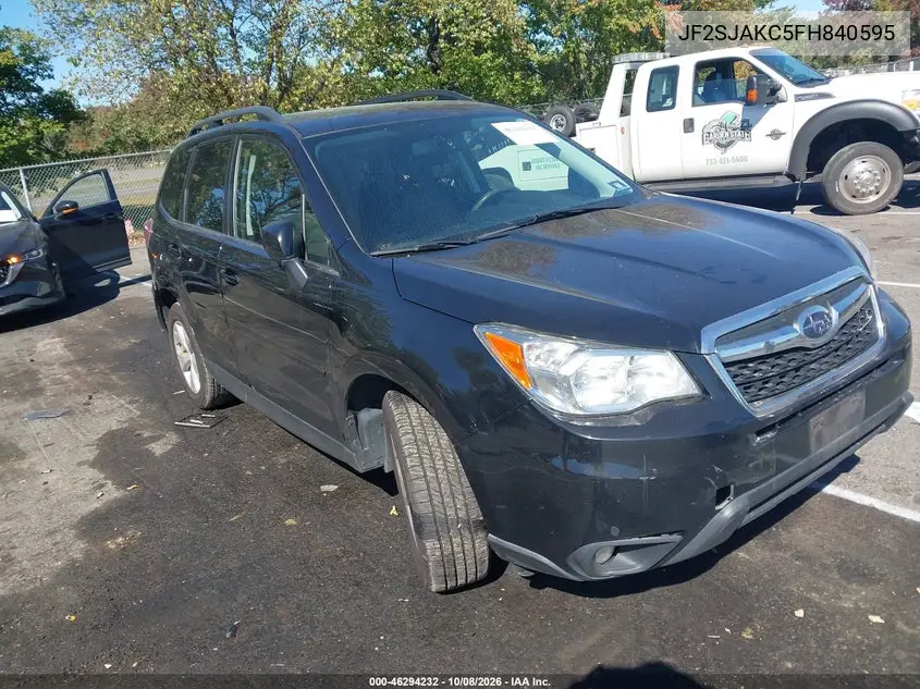 SUBARU FORESTER 2015, VIN JF2SJAKC5FH840595