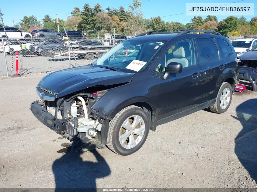 2015 SUBARU FORESTER VIN JF2SJADC4FH836597 — фото 2