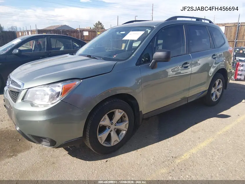2015 SUBARU FORESTER VIN JF2SJABC4FH456694 — фото 2