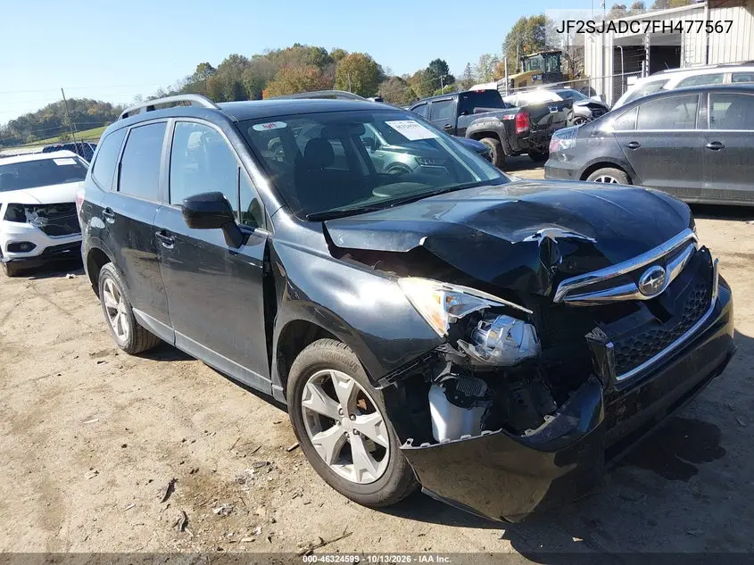 SUBARU FORESTER 2015, VIN JF2SJADC7FH477567