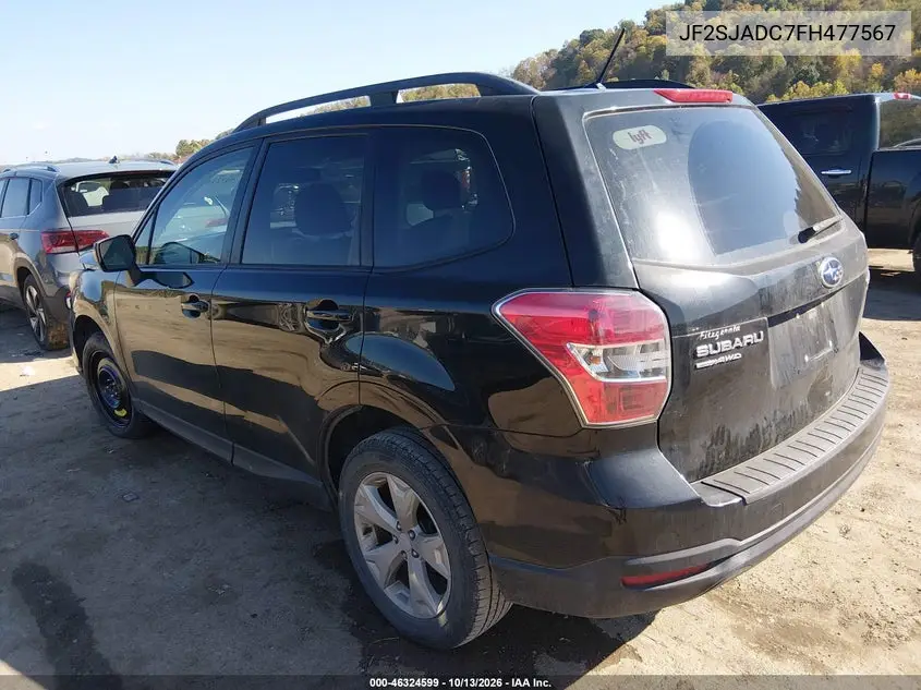 2015 SUBARU FORESTER VIN JF2SJADC7FH477567 — фото 3