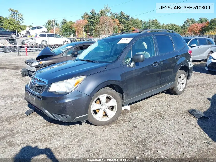 2015 SUBARU FORESTER VIN JF2SJABC3FH510809 — фото 2