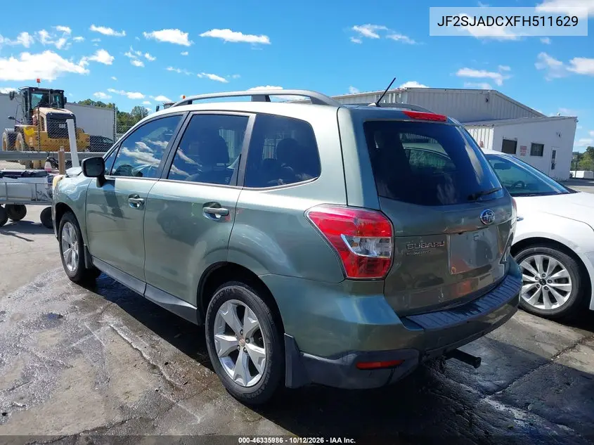 2015 SUBARU FORESTER VIN JF2SJADCXFH511629 — фото 3