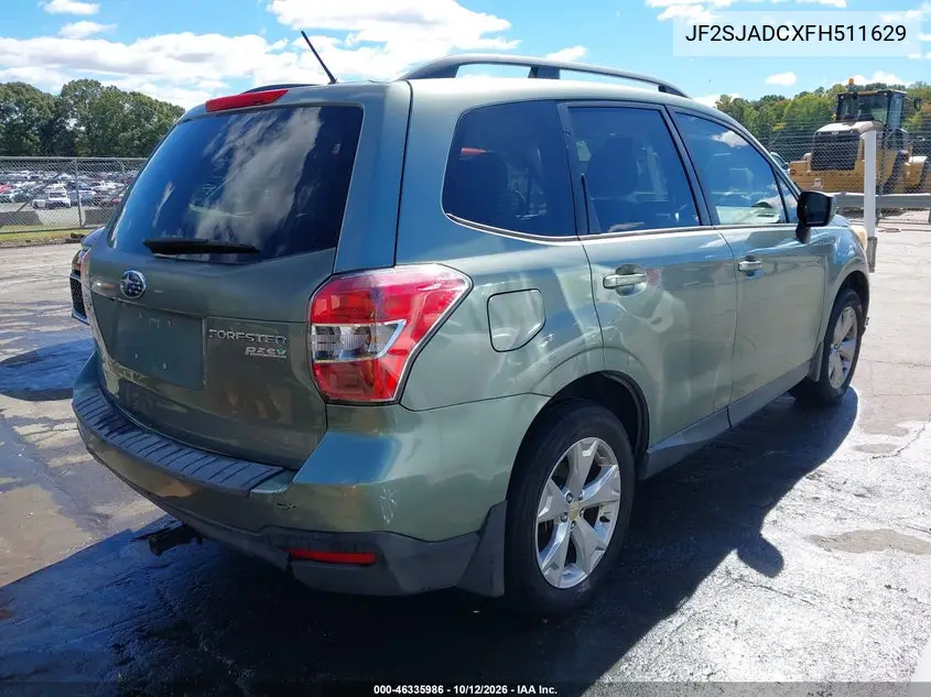 2015 SUBARU FORESTER VIN JF2SJADCXFH511629 — фото 4