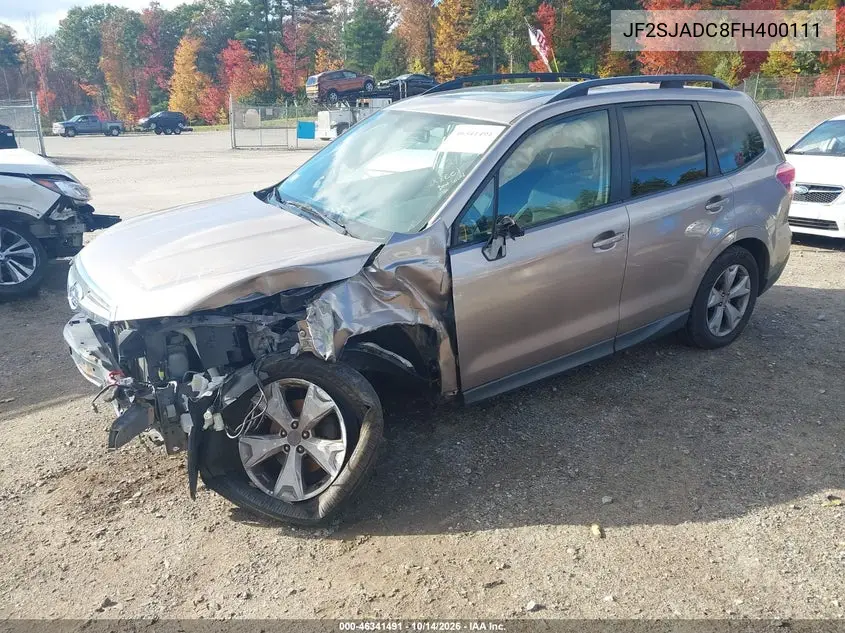 2015 SUBARU FORESTER VIN JF2SJADC8FH400111 — фото 2