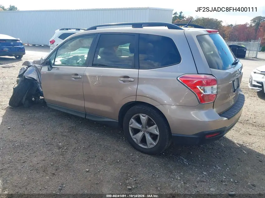 2015 SUBARU FORESTER VIN JF2SJADC8FH400111 — фото 3