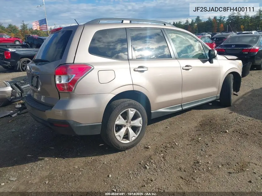 2015 SUBARU FORESTER VIN JF2SJADC8FH400111 — фото 4