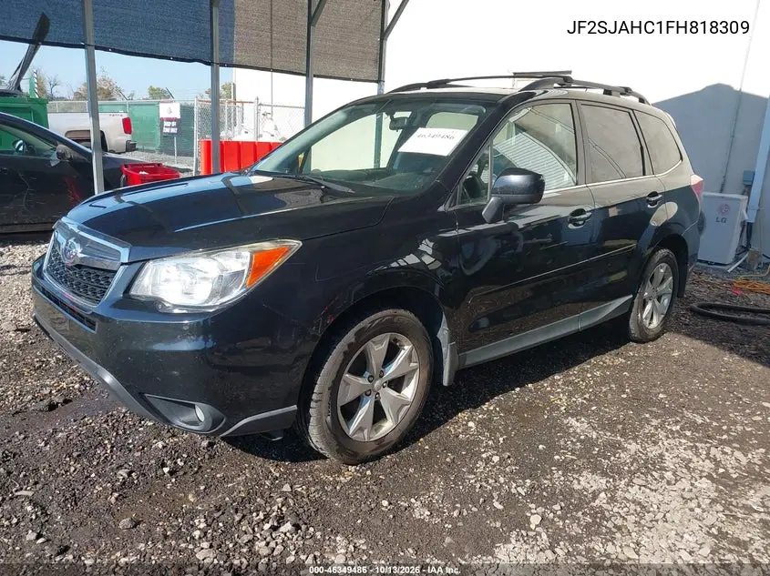 2015 SUBARU FORESTER VIN JF2SJAHC1FH818309 — фото 2