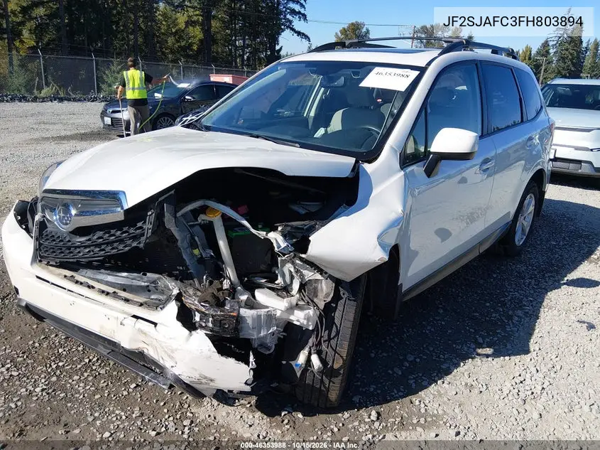 2015 SUBARU FORESTER VIN JF2SJAFC3FH803894 — фото 2