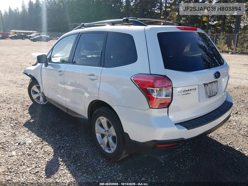 2015 SUBARU FORESTER VIN JF2SJAFC3FH803894 — фото 3