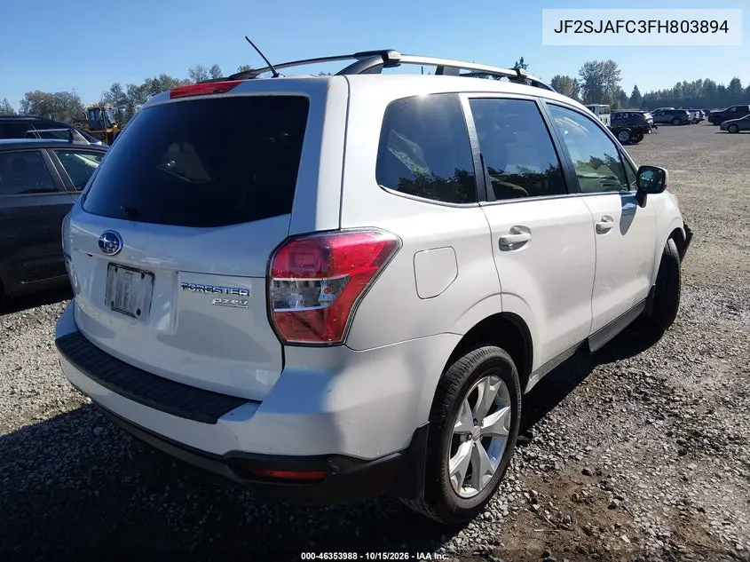 2015 SUBARU FORESTER VIN JF2SJAFC3FH803894 — фото 4