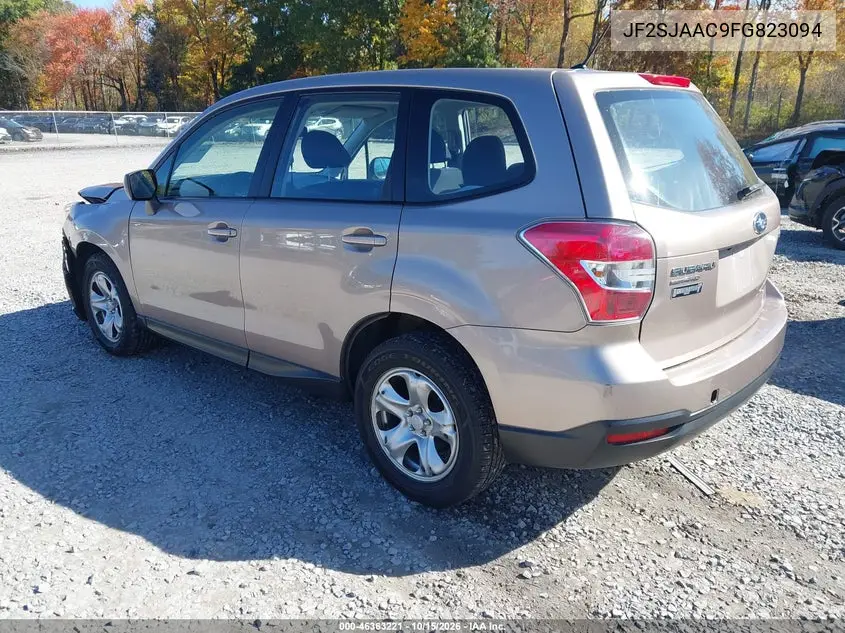 2015 SUBARU FORESTER VIN JF2SJAAC9FG823094 — фото 3