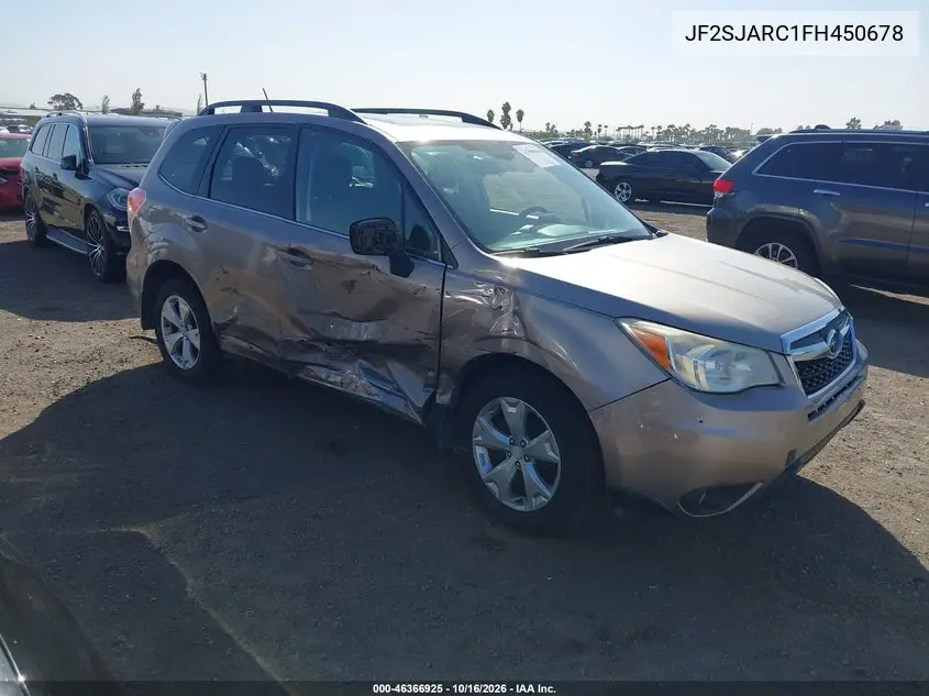 SUBARU FORESTER 2015, VIN JF2SJARC1FH450678