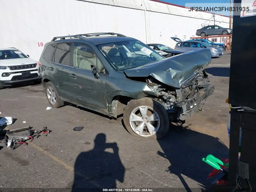 SUBARU FORESTER 2015, VIN JF2SJAHC3FH831935