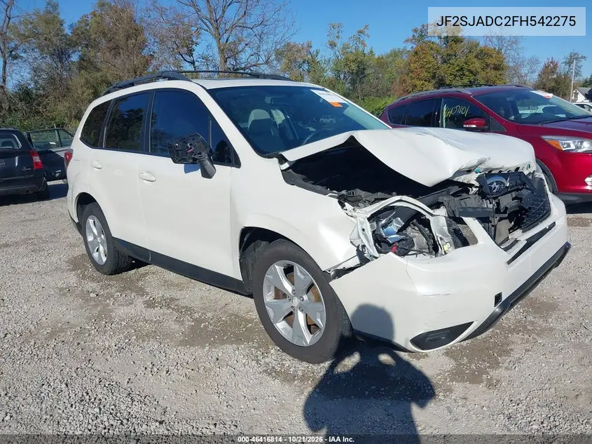 SUBARU FORESTER 2015, VIN JF2SJADC2FH542275