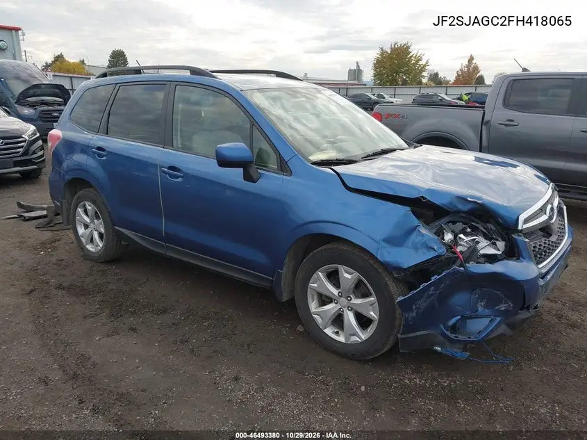SUBARU FORESTER 2015, VIN JF2SJAGC2FH418065