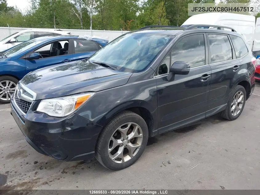 2016 SUBARU FORESTER VIN JF2SJCXC8GH467512 — фото 2