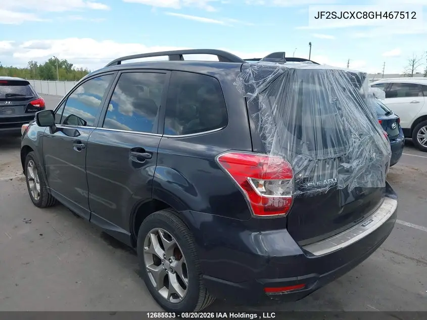 2016 SUBARU FORESTER VIN JF2SJCXC8GH467512 — фото 3