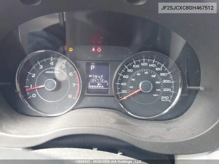 2016 SUBARU FORESTER VIN JF2SJCXC8GH467512 — фото 7