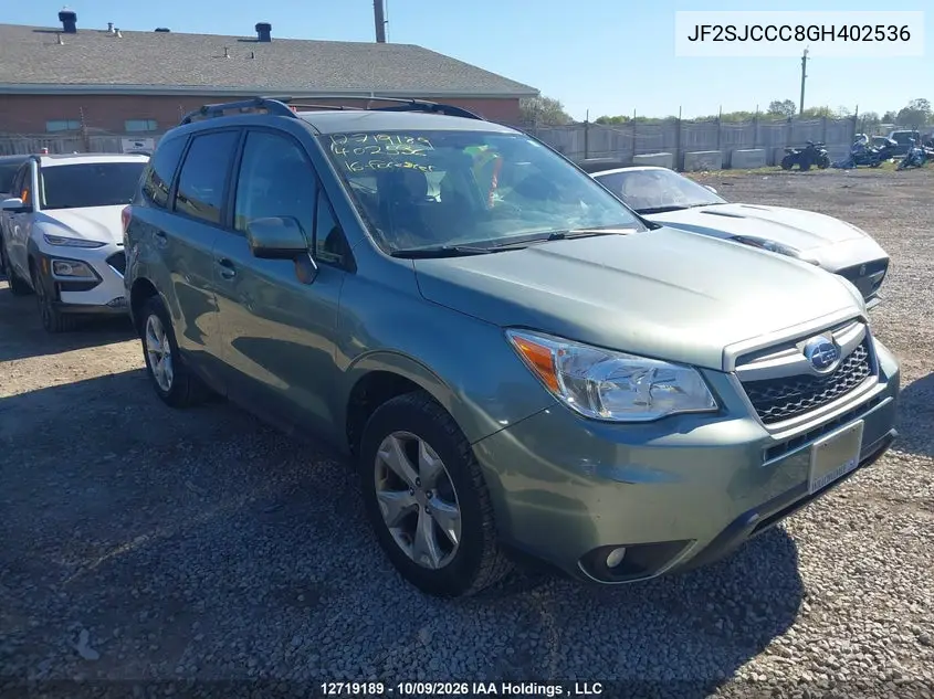 2016 SUBARU FORESTER VIN JF2SJCCC8GH402536 — фото 13