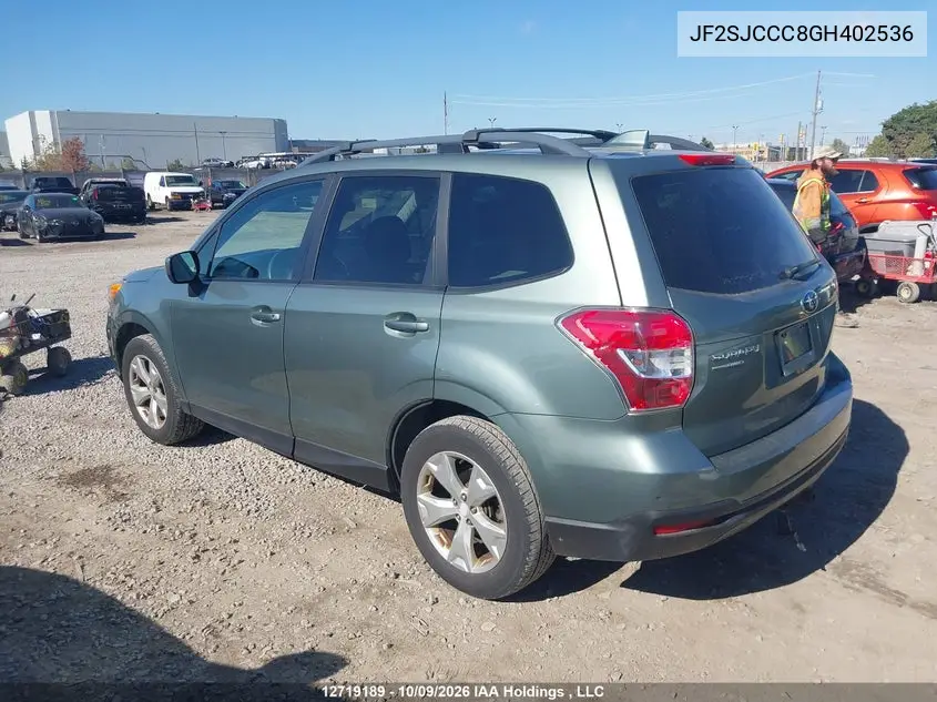 2016 SUBARU FORESTER VIN JF2SJCCC8GH402536 — фото 14
