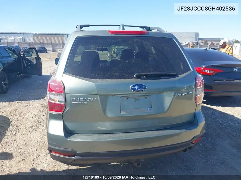 2016 SUBARU FORESTER VIN JF2SJCCC8GH402536 — фото 16