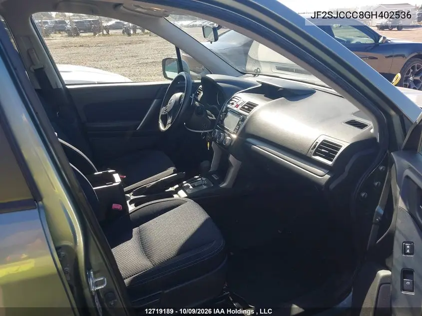 2016 SUBARU FORESTER VIN JF2SJCCC8GH402536 — фото 5