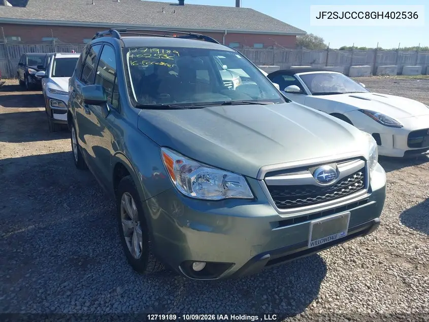 2016 SUBARU FORESTER VIN JF2SJCCC8GH402536 — фото 6