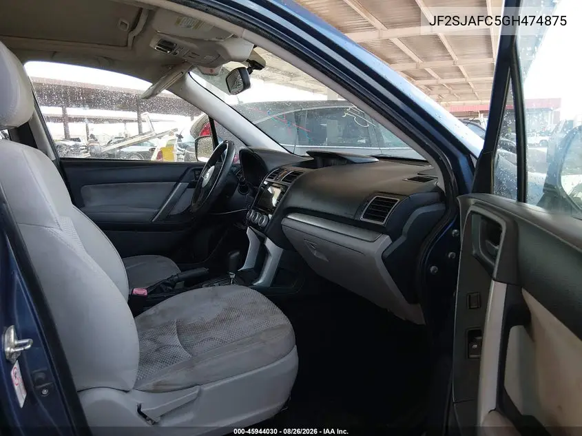 2016 SUBARU FORESTER VIN JF2SJAFC5GH474875 — фото 5