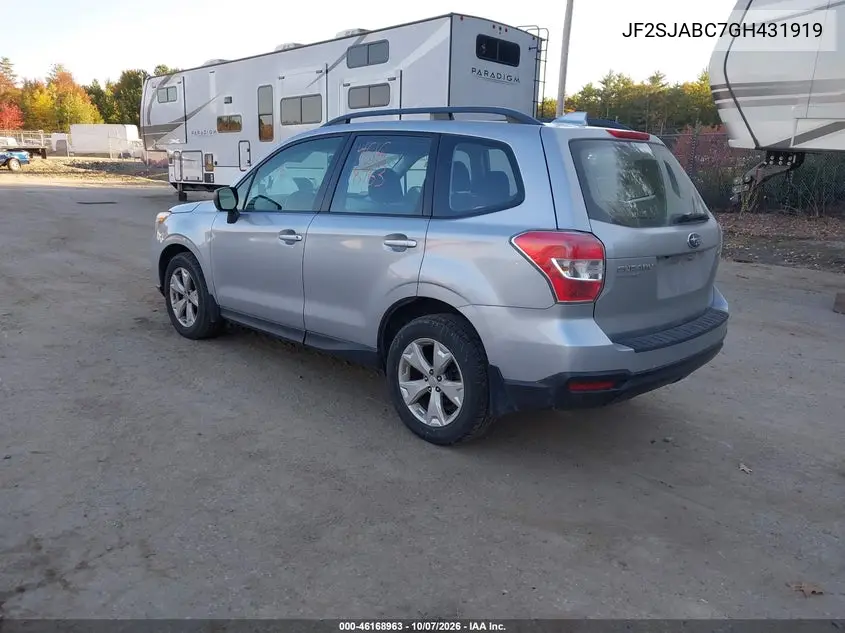 2016 SUBARU FORESTER VIN JF2SJABC7GH431919 — фото 3