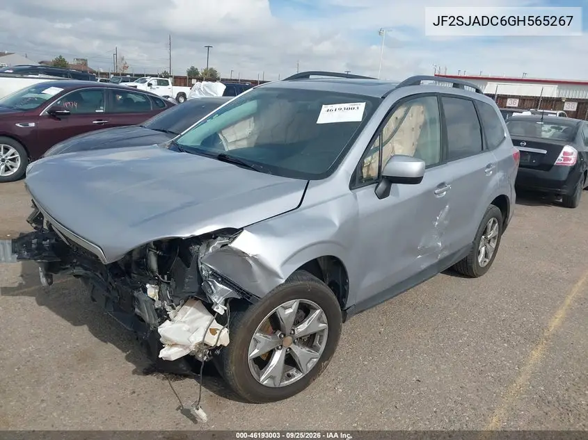 2016 SUBARU FORESTER VIN JF2SJADC6GH565267 — фото 2