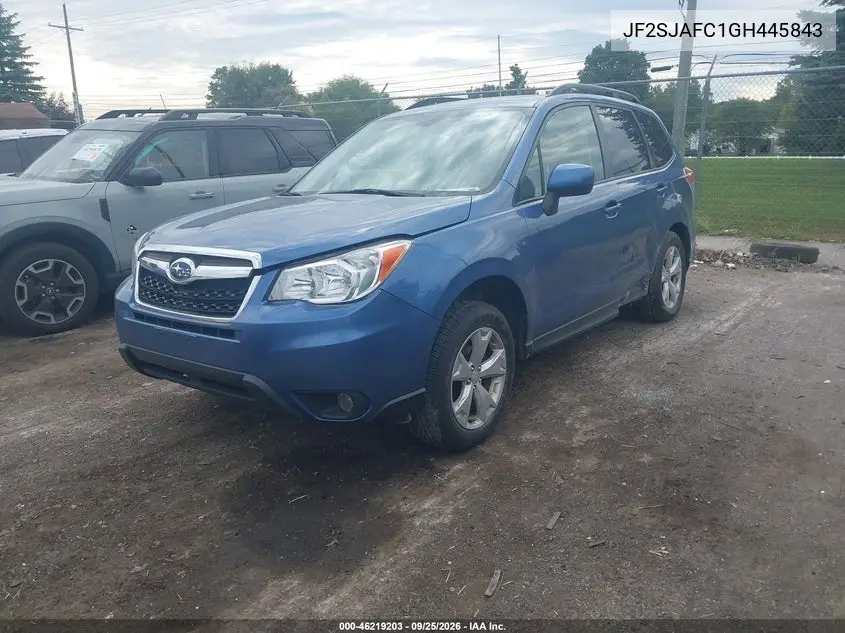 2016 SUBARU FORESTER VIN JF2SJAFC1GH445843 — фото 2