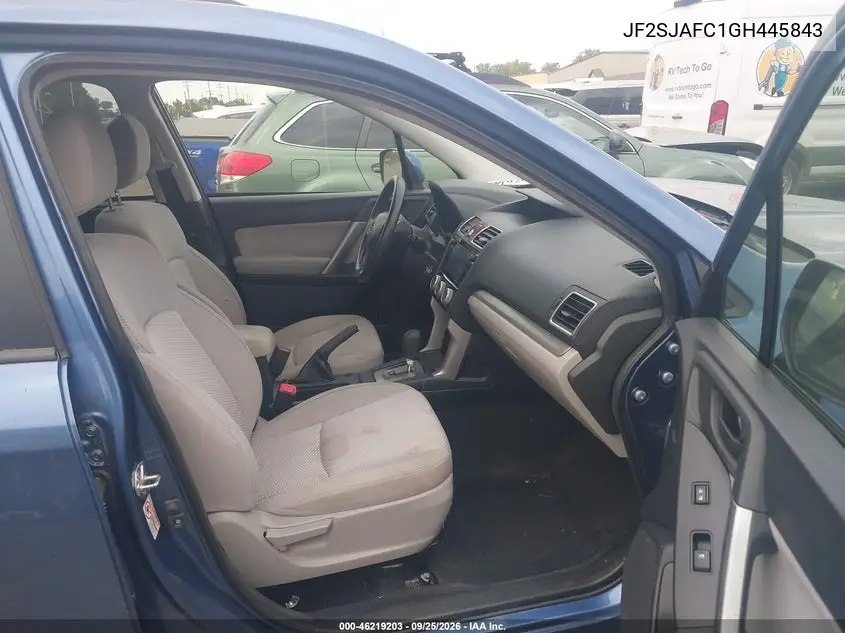 2016 SUBARU FORESTER VIN JF2SJAFC1GH445843 — фото 5