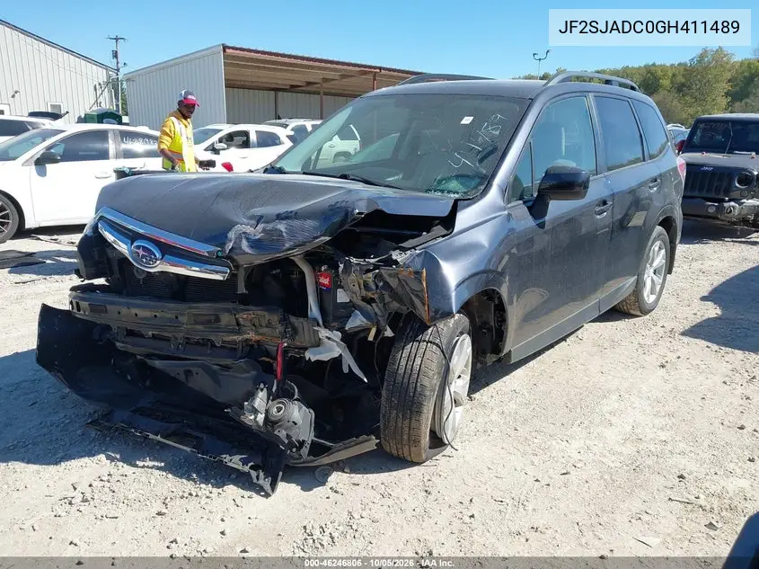2016 SUBARU FORESTER VIN JF2SJADC0GH411489 — фото 2