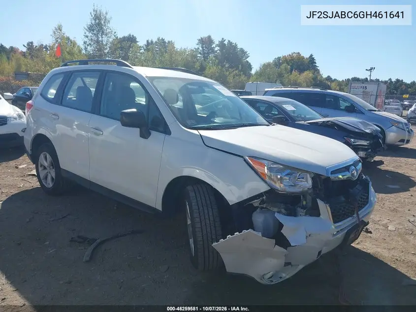 SUBARU FORESTER 2016, VIN JF2SJABC6GH461641