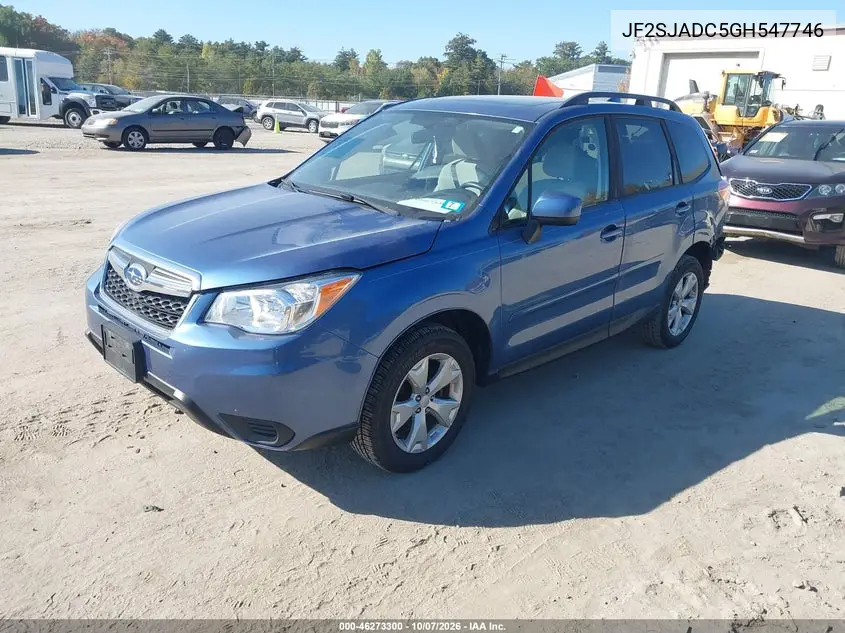 2016 SUBARU FORESTER VIN JF2SJADC5GH547746 — фото 2