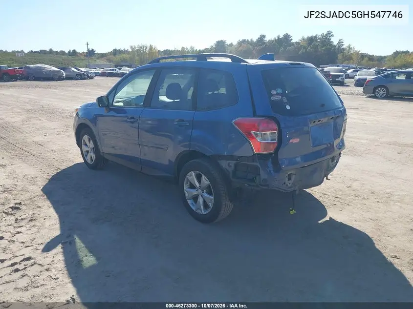 2016 SUBARU FORESTER VIN JF2SJADC5GH547746 — фото 3