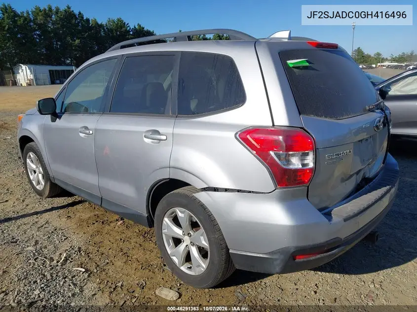 2016 SUBARU FORESTER VIN JF2SJADC0GH416496 — фото 3