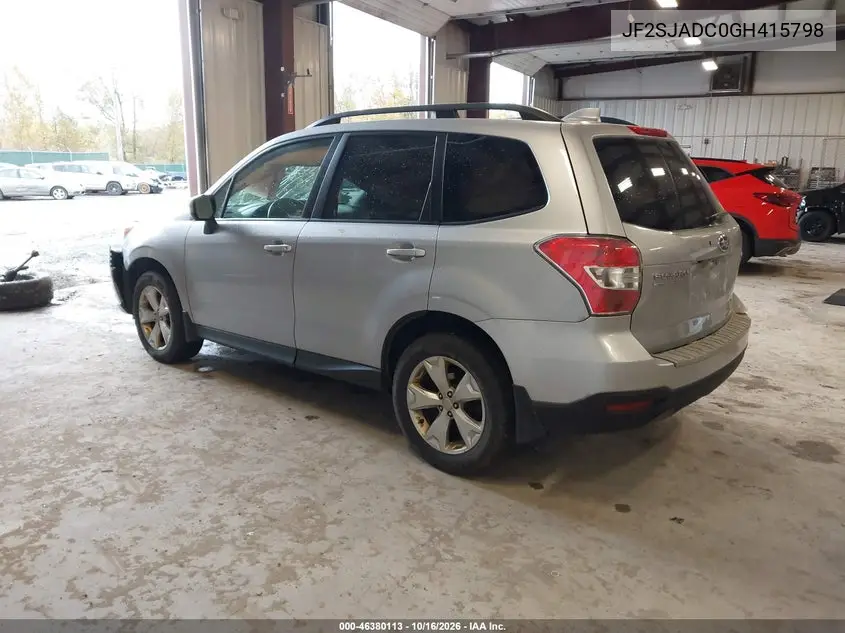 2016 SUBARU FORESTER VIN JF2SJADC0GH415798 — фото 3