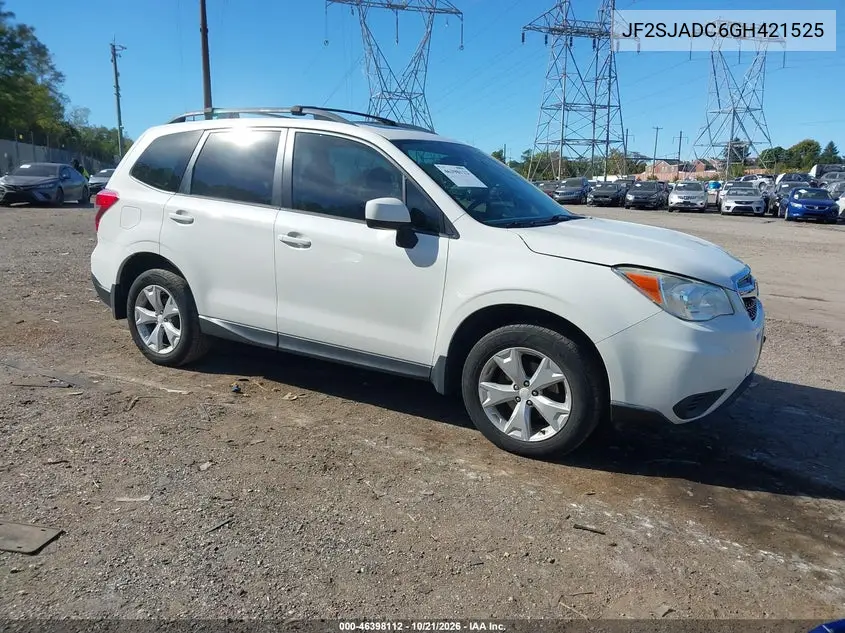 SUBARU FORESTER 2016, VIN JF2SJADC6GH421525