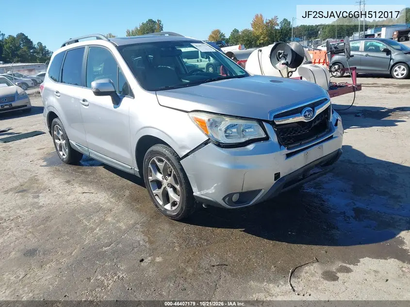 SUBARU FORESTER 2016, VIN JF2SJAVC6GH512017