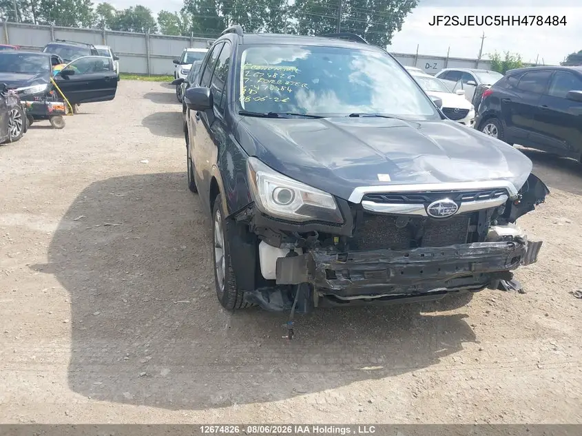 SUBARU FORESTER 2017, VIN JF2SJEUC5HH478484