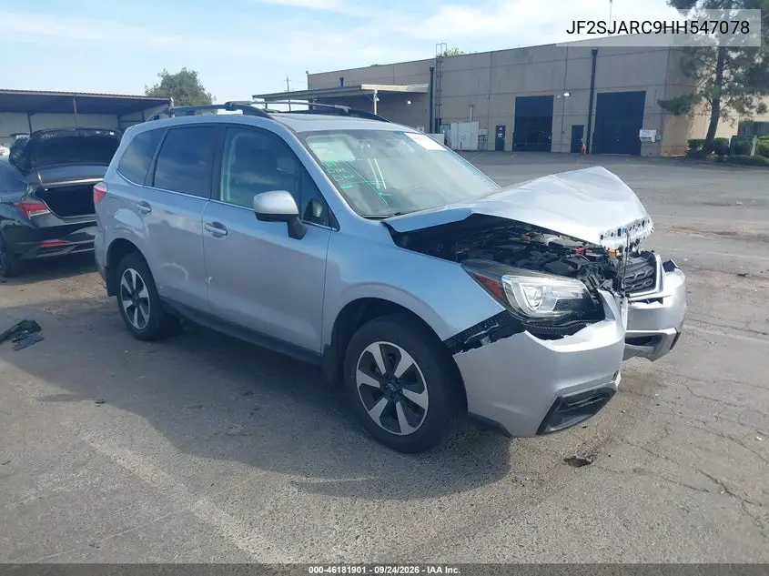 SUBARU FORESTER 2017, VIN JF2SJARC9HH547078